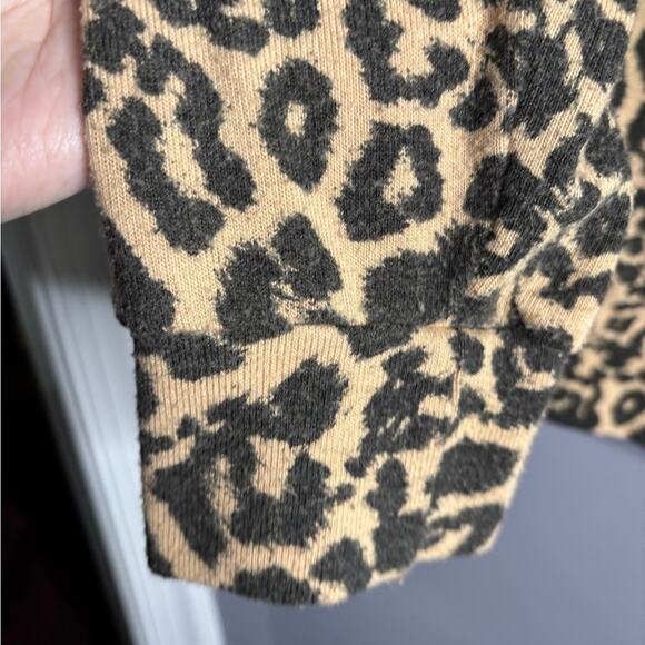 LNA Brown and Black Leopard Sweater Front Cutout Size Medium - Picture 3 of 7